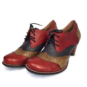 L'Artiste by Spring Step Bardo Women's Multi Color heeled oxfords size 40